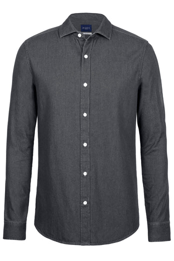 James * The Denim Shirt dark grey men's denim shirt | MR MARVIS