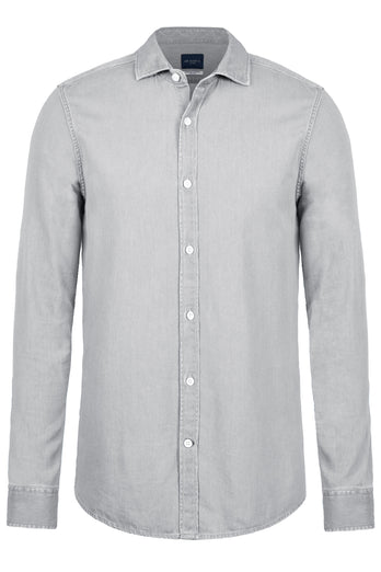 light grey men's denim shirt | MR MARVIS