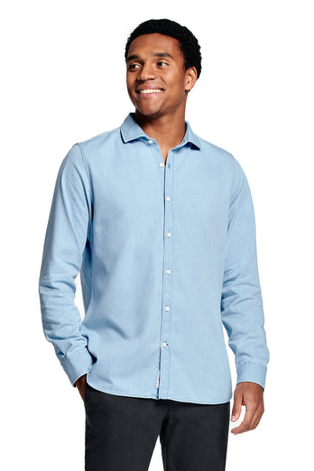 ultra light blue men's denim shirt | MR MARVIS