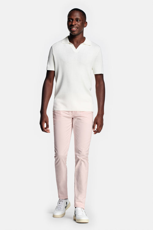 light pink stretch cotton men's trousers | MR MARVIS