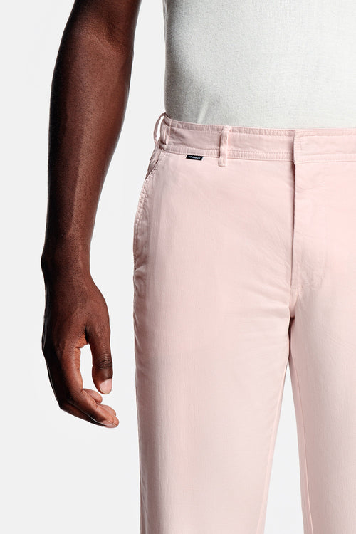 light pink stretch cotton men's trousers | MR MARVIS