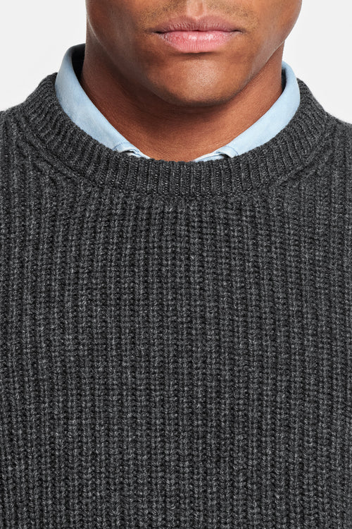 dark grey men's knitted jumper | MR MARVIS