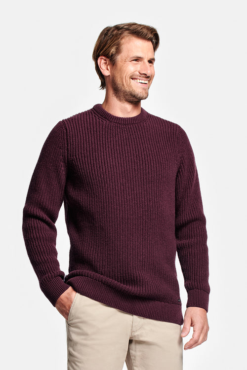 dark burgundy men's knitted jumper | MR MARVIS