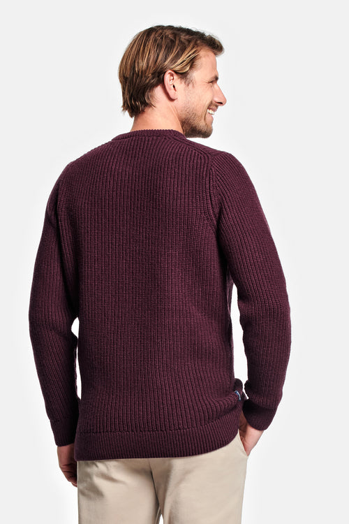dark burgundy men's knitted jumper | MR MARVIS