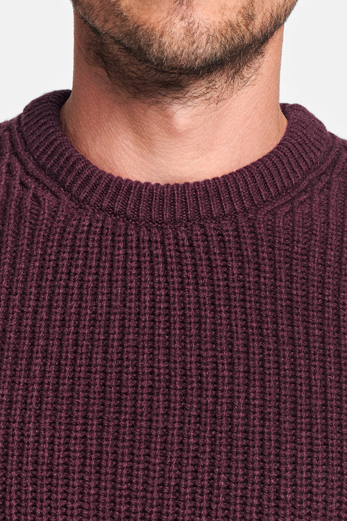 dark burgundy men's knitted jumper | MR MARVIS
