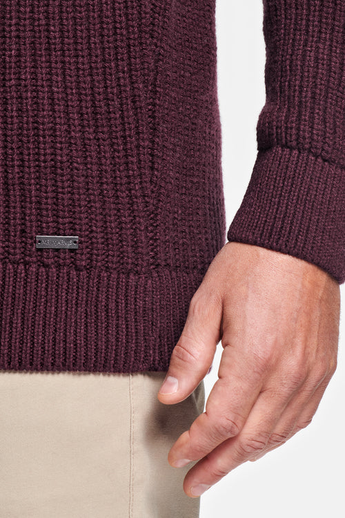 dark burgundy men's knitted jumper | MR MARVIS