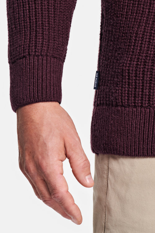 dark burgundy men's knitted jumper | MR MARVIS
