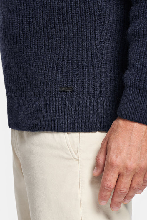 black blue men's knitted jumper | MR MARVIS