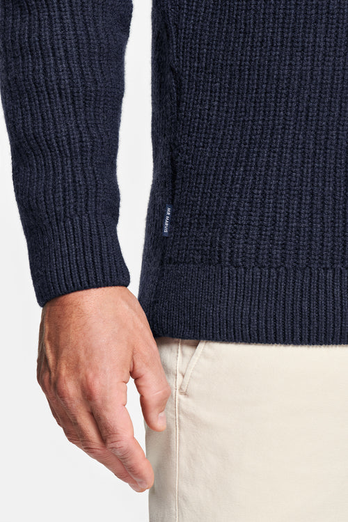 black blue men's knitted jumper | MR MARVIS