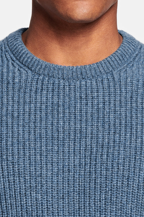 blue men's knitted jumper | MR MARVIS