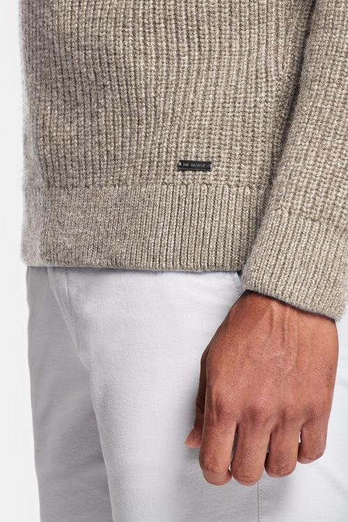 mid brown men's knitted jumper | MR MARVIS