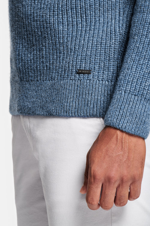 blue men's knitted jumper | MR MARVIS