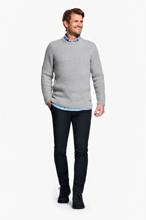 grey men's knitted jumper | MR MARVIS