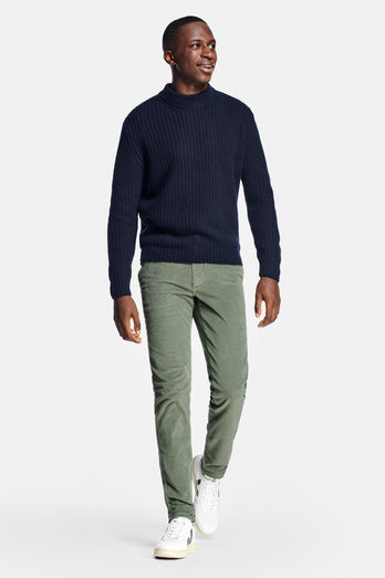 Defenders * The Cords green ribbed corduroy fabric men's trousers | MR MARVIS