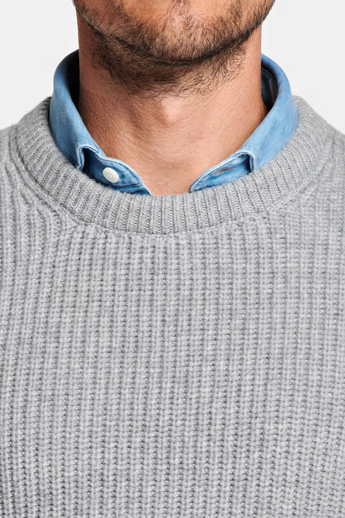 grey men's knitted jumper | MR MARVIS