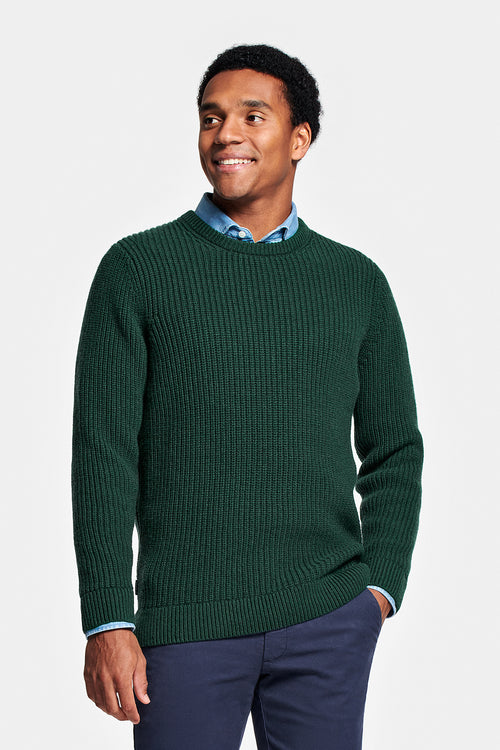 dark green men's knitted jumper | MR MARVIS