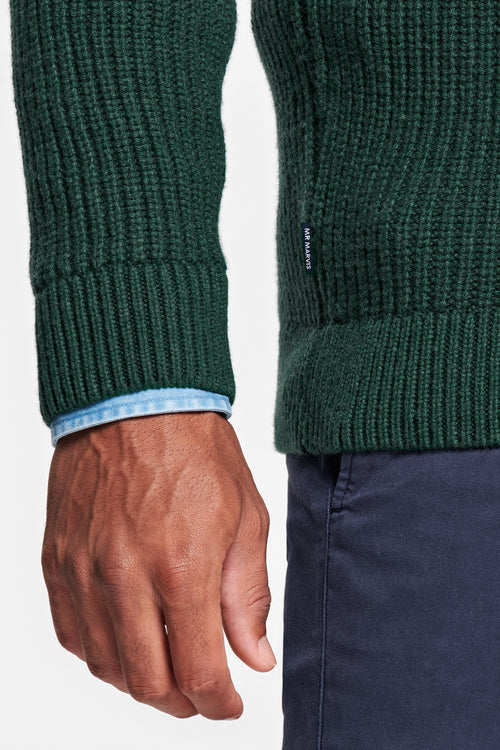 dark green men's knitted jumper | MR MARVIS