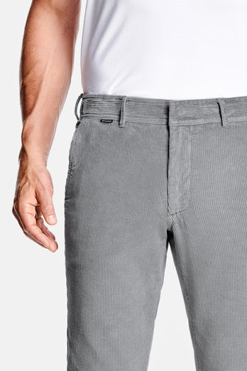 Oysters * The Cords grey ribbed corduroy fabric men's trousers | MR MARVIS