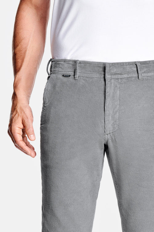 grey ribbed corduroy fabric men's trousers | MR MARVIS
