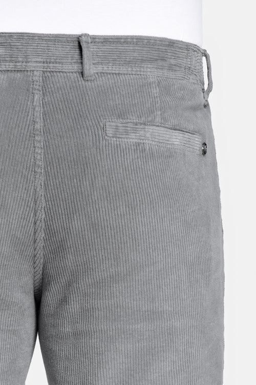 grey ribbed corduroy fabric men's trousers | MR MARVIS