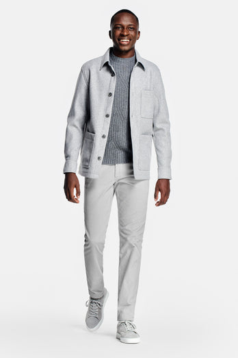 Gullwings * The Cords light grey ribbed corduroy fabric men's trousers | MR MARVIS