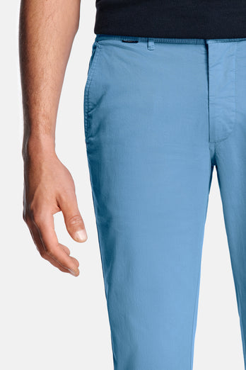 Boulevards * The Longs mid blue stretch cotton men's trousers | MR MARVIS