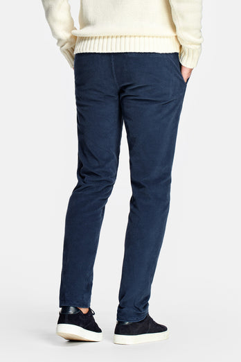 Cosmics * The Cords dark blue ribbed corduroy fabric men's trousers | MR MARVIS