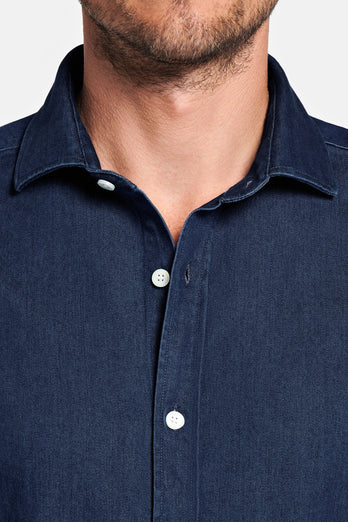 Davis * The Denim Shirt dark blue men's denim shirt | MR MARVIS