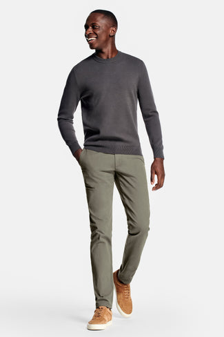 Sherlocks * The Coolerdays grey brown heavy stretch cotton men's trousers | MR MARVIS