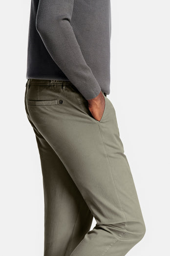 grey brown heavy stretch cotton men's trousers | MR MARVIS