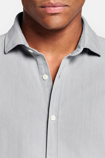 Louis * The Denim Shirt light grey men's denim shirt | MR MARVIS