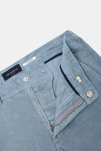 Antarctics * The Cords grey blue ribbed corduroy fabric men's trousers | MR MARVIS