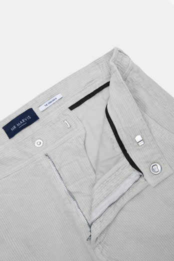 Gullwings * The Cords light grey ribbed corduroy fabric men's trousers | MR MARVIS