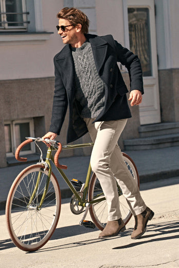 Gazettes * The Coolerdays beige heavy stretch cotton men's trousers | MR MARVIS