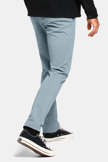 grey blue heavy stretch cotton men's trousers | MR MARVIS