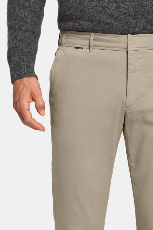 mid brown heavy stretch cotton men's trousers | MR MARVIS