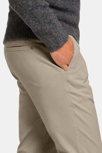 Baristas * The Coolerdays mid brown heavy stretch cotton men's trousers | MR MARVIS