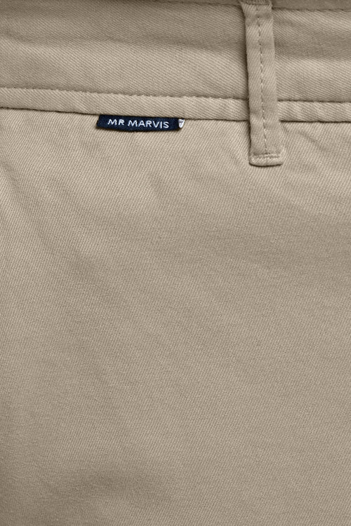 mid brown heavy stretch cotton men's trousers | MR MARVIS