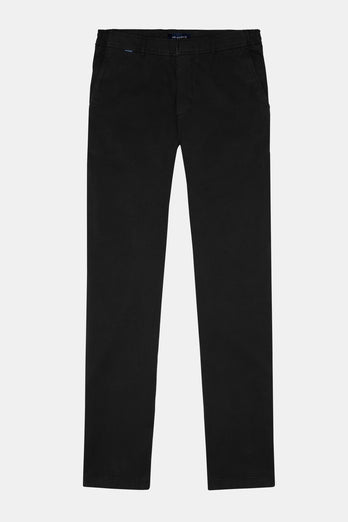 black heavy stretch cotton men's trousers | MR MARVIS