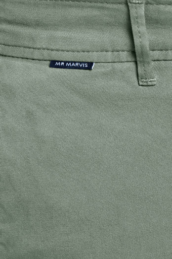 green heavy stretch cotton men's trousers | MR MARVIS