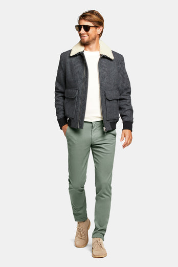 Defenders * The Coolerdays green heavy stretch cotton men's trousers | MR MARVIS