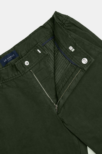 dark green heavy stretch cotton men's trousers | MR MARVIS