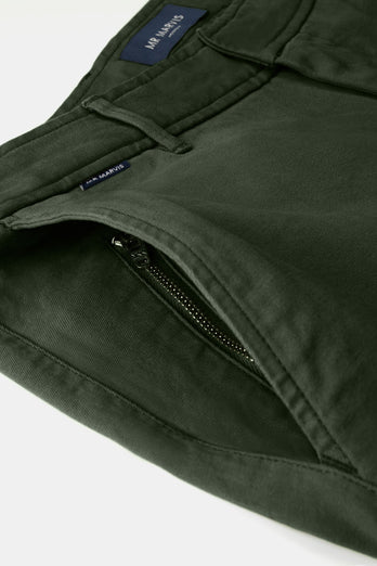 Fairways * The Coolerdays dark green heavy stretch cotton men's trousers | MR MARVIS