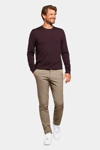 brown heavy stretch cotton men's trousers | MR MARVIS