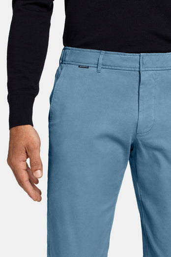 blue heavy stretch cotton men's trousers | MR MARVIS