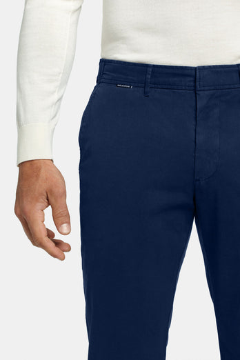 dark blue heavy stretch cotton men's trousers | MR MARVIS
