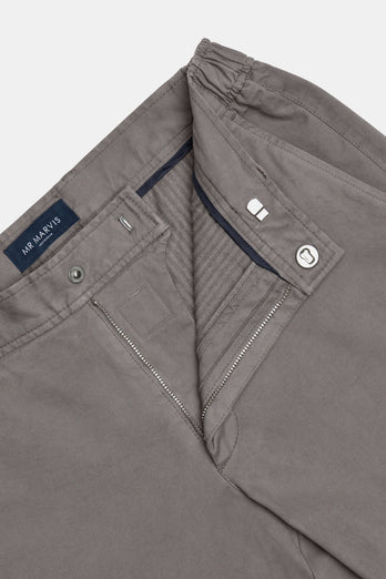 mid grey heavy stretch cotton men's trousers | MR MARVIS