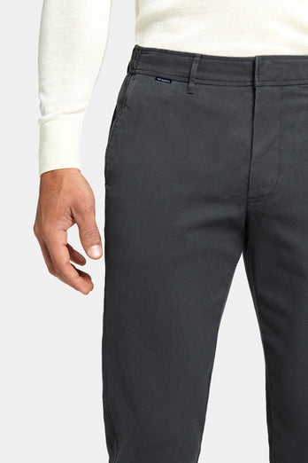 dark grey heavy stretch cotton men's trousers | MR MARVIS