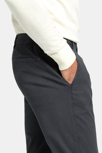 dark grey heavy stretch cotton men's trousers | MR MARVIS