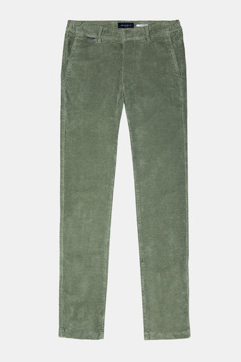 Defenders * The Cords green ribbed corduroy fabric men's trousers | MR MARVIS